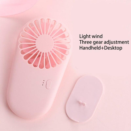 USB Recharging Handheld Outdoor Ultra Slim Portable Pocket Fan Cool Air Mini Fan