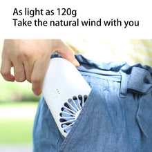 Load image into Gallery viewer, USB Recharging Handheld Outdoor Ultra Slim Portable Pocket Fan Cool Air Mini Fan