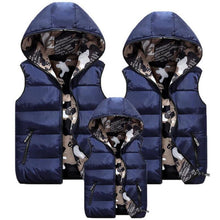 Load image into Gallery viewer, Family Matching Outfits Camouflage Child Waistcoat Cotton Girls Boys Vest Kids Jacket Children Outerwear For 100-185cm