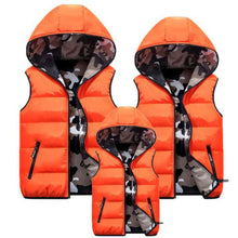 Load image into Gallery viewer, Family Matching Outfits Camouflage Child Waistcoat Cotton Girls Boys Vest Kids Jacket Children Outerwear For 100-185cm